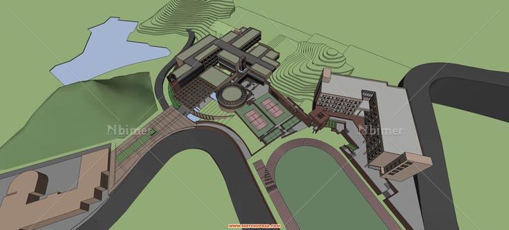 一个精致的 坡地学校