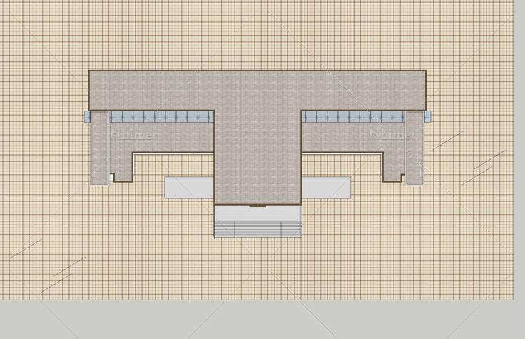 现代多层办公楼(40607)su模型下载