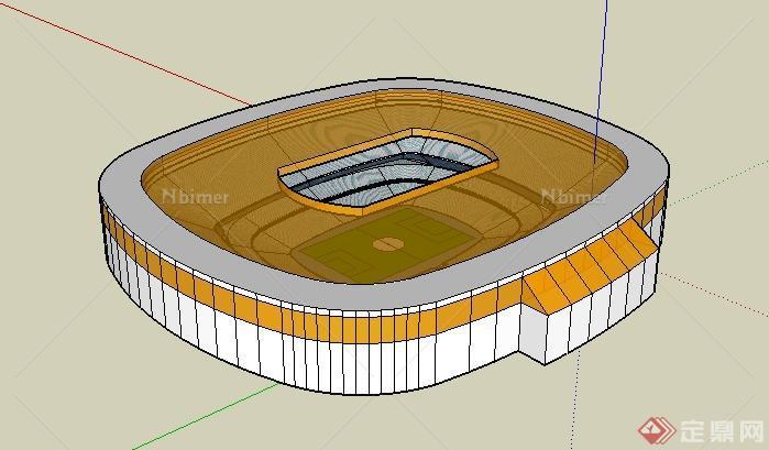 某现代风格体育馆建筑设计SU模型