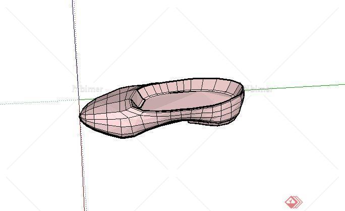 一双鞋子设计SU模型