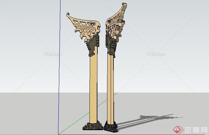 龙之翼雕塑雕塑景观SketchUp(SU)3D模型