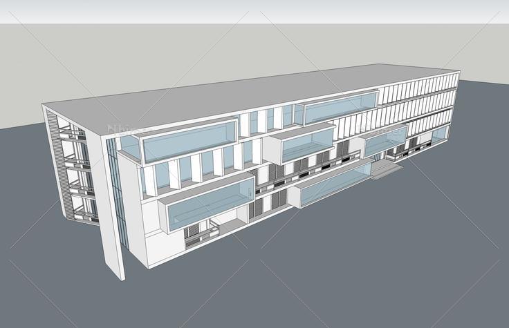现代多层商厦(47198)su模型下载