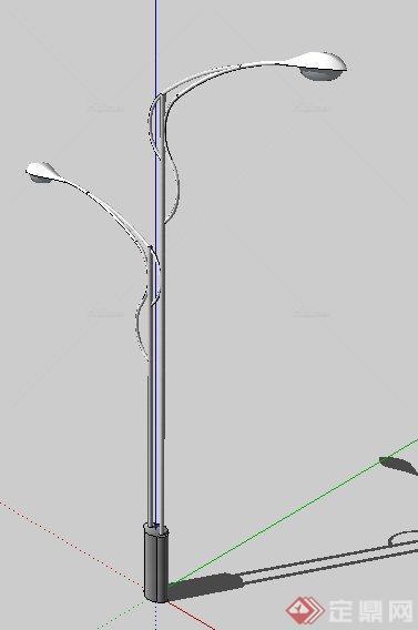 现代风格路灯、庭院灯、草坪灯su模型