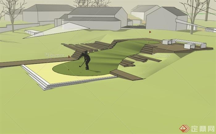 某现代高尔夫球场设计SU模型