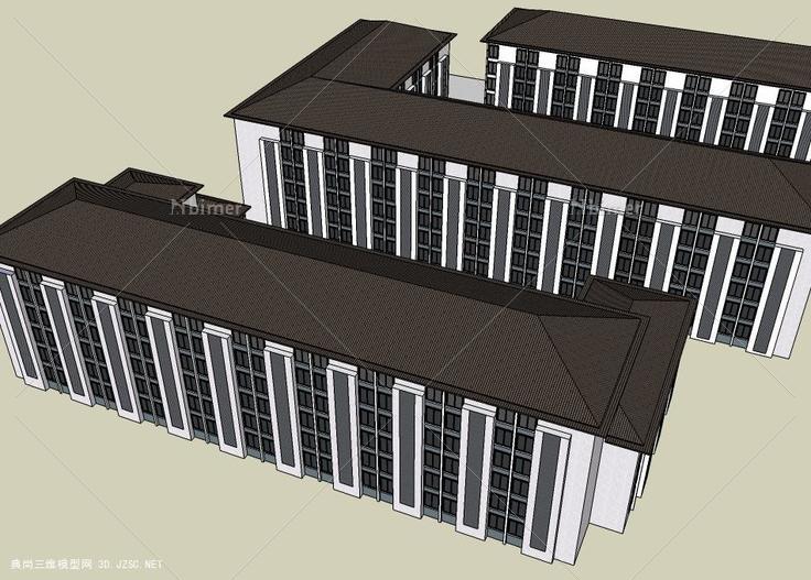 男生宿舍楼su模型学校宿舍