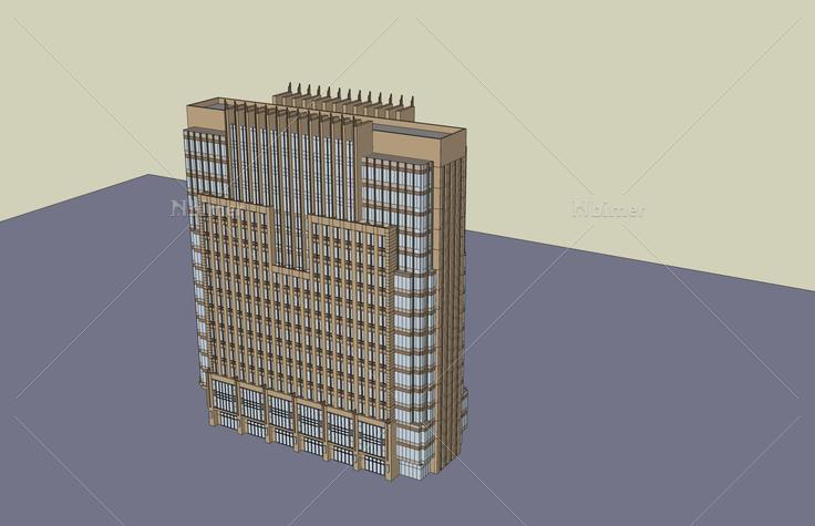 新古典风格高层办公楼(47369)su模型下载