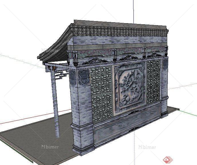 古典中式风格歇山亭设计SU模型