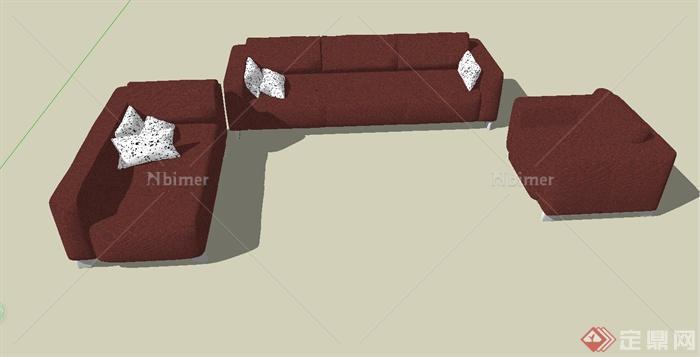 现代时尚组合沙发设计SU模型[原创]