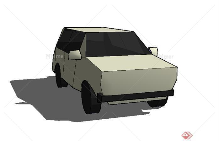 设计素材之交通工具 汽车设计方案SU模型素材1