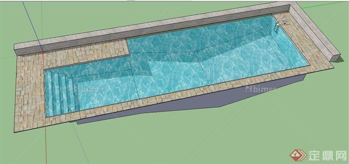 某泳池景观设计SU模型1