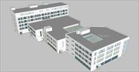 某地中型医院建筑设计su精致模型