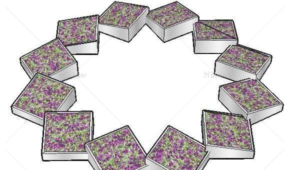 花坛SU模型
