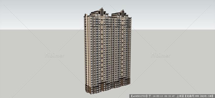Sketch Up 精品模型---新古典风格高层住宅单体9