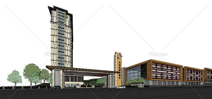 SketchUp办公建筑模型88