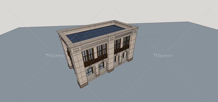 法式小商业楼(69388)su模型下载
