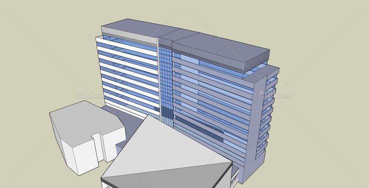 现代高层办公楼(35128)su模型下载