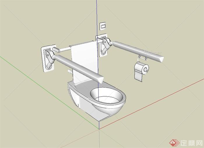 某残疾人马桶设计su模型[原创]