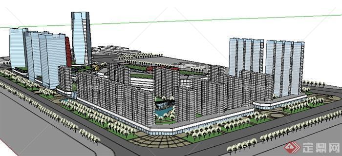 南京某商业综合体建筑SU模型