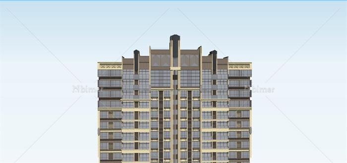 三栋现代+新古典高层与小高层居住建筑设计su模型