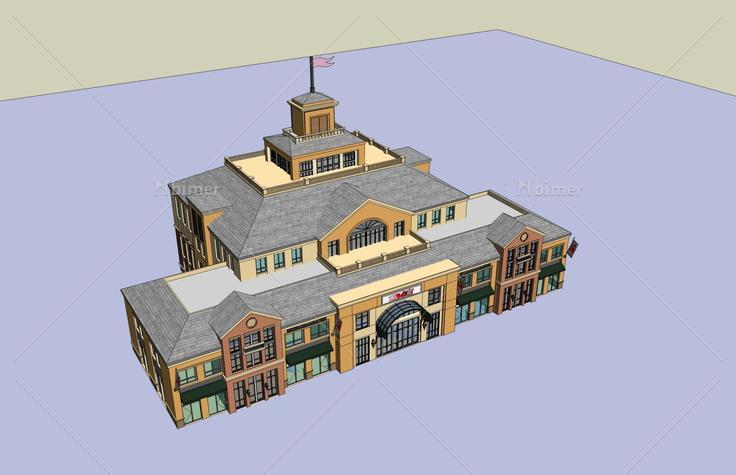欧式小商业楼(53048)su模型下载