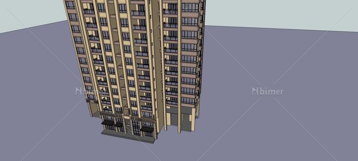 新古典风格高层住宅楼(76426)su模型下载