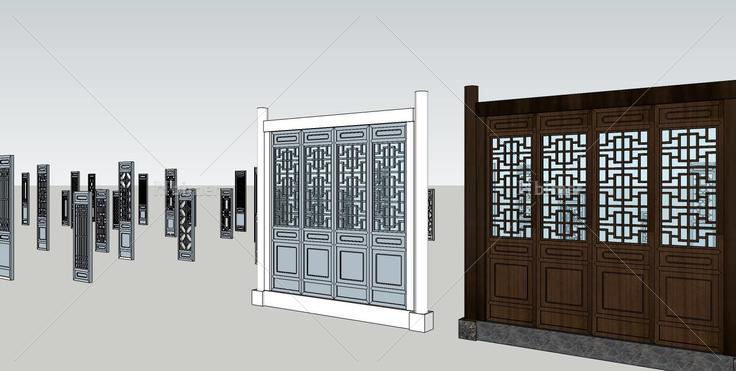 木雕门窗(31980)su模型下载