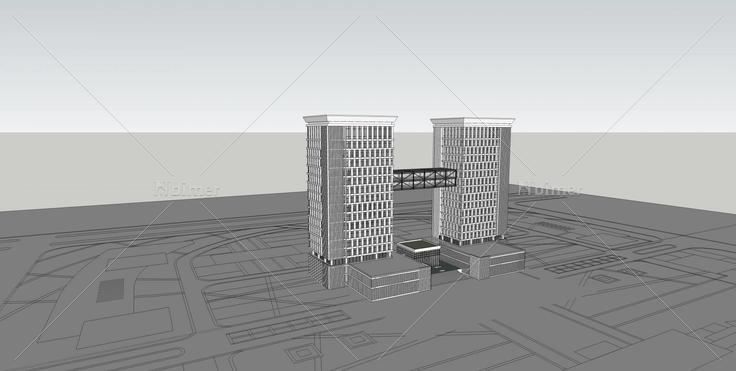 简洁 办公楼(173893)su模型下载