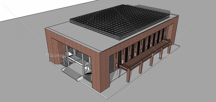 风雨操场 体育馆 中学 大学 11012(206714)su模型