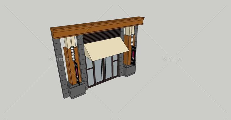 建筑构件-门头(79873)su模型下载