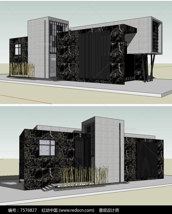 创意售楼处建筑草图大师SU模型