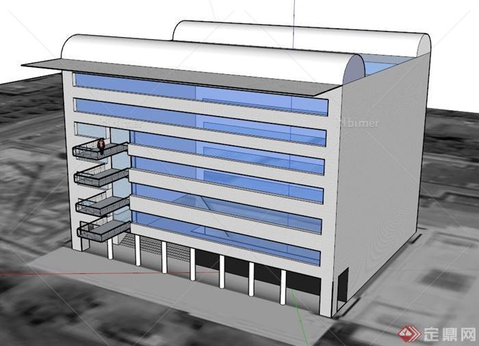 某办公楼建筑造型设计SU模型