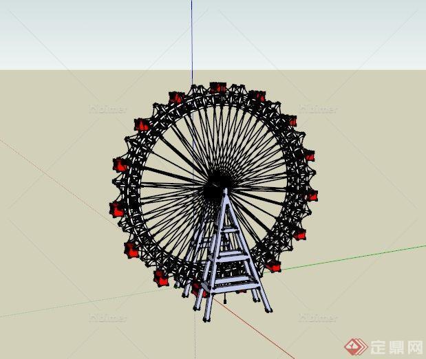 现代某公园摩天轮设计SU模型