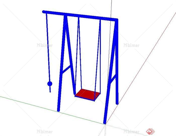 室外秋千架器材SU模型设计[原创]