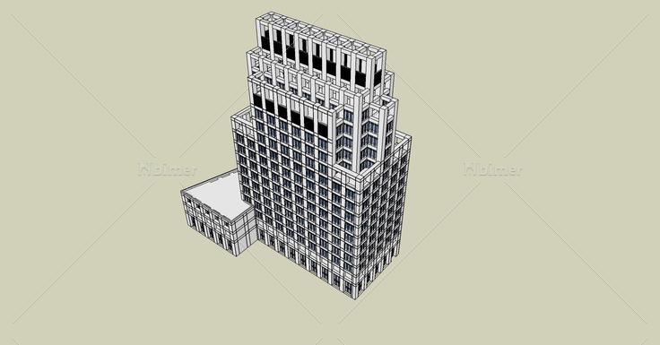 现代高层住宅(72717)su模型下载