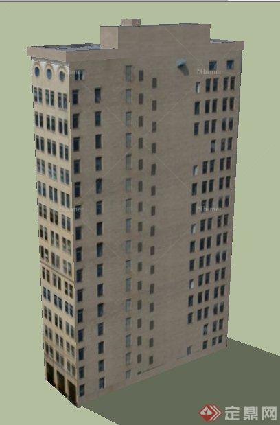 独栋某高层办公建筑SU模型