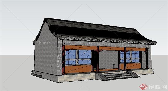 古典中式住宅建筑su模型设计