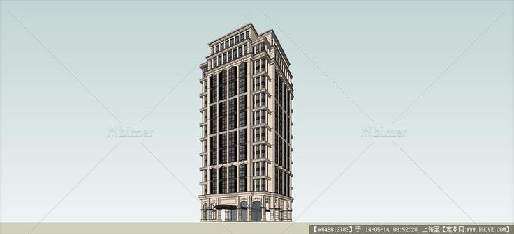 Sketch Up 精品模型---新古典风格高层住宅单体2