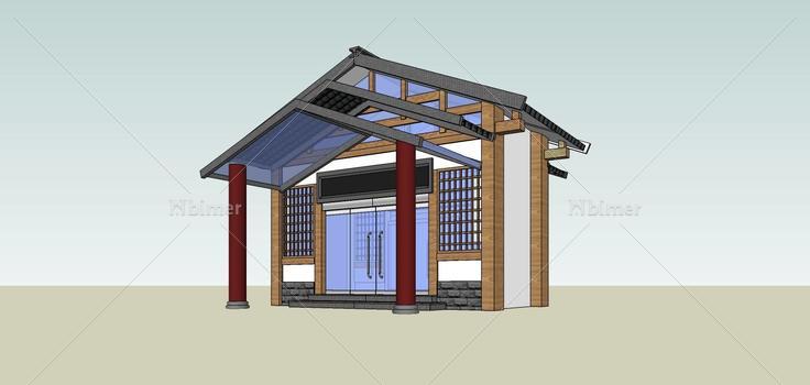 建筑构件-门头入口(75116)su模型下载