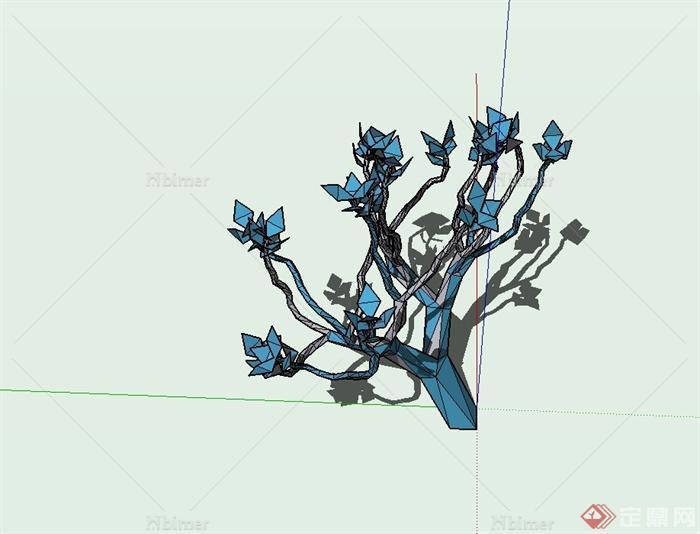 经典抽象的树木植物素材设计SU模型[原创]