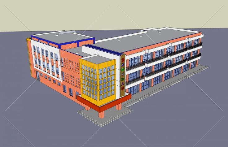 金汉绿港幼儿园(48486)su模型下载