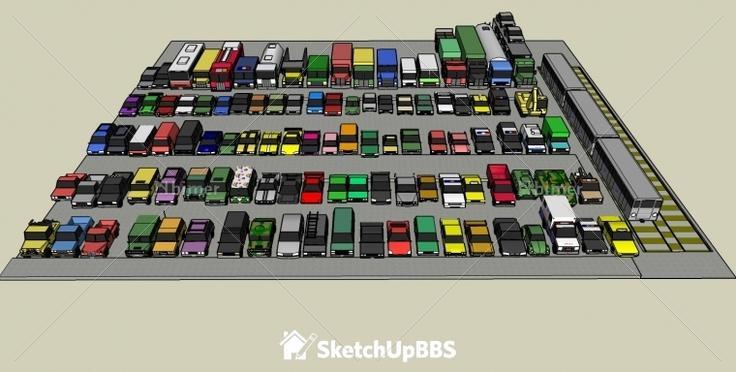 收集整理的各类汽车提供SketchUp模型下载分享