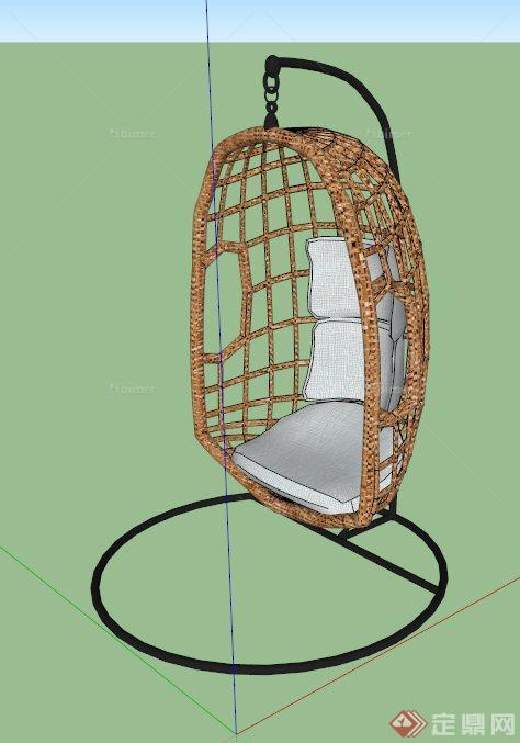 庭院特色吊椅设计SU模型