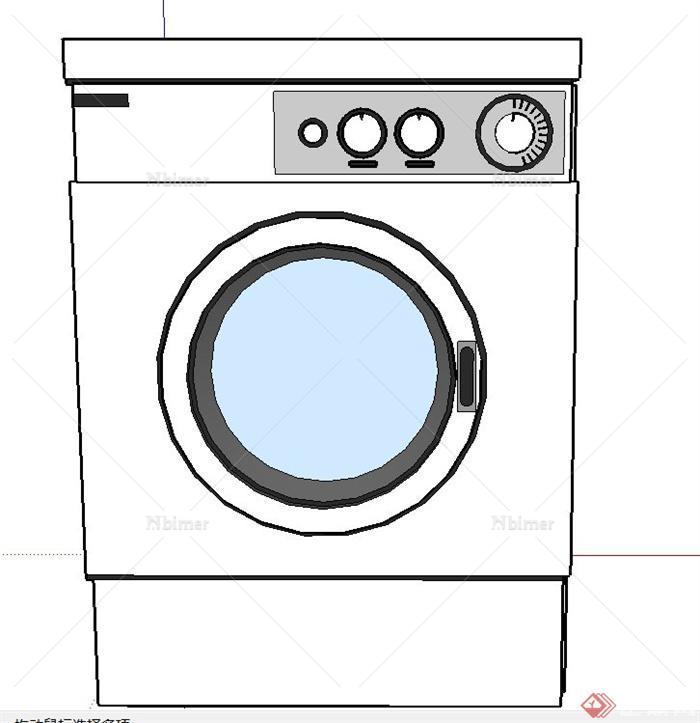 现代室内装饰四款洗衣机设计SU模型[原创]