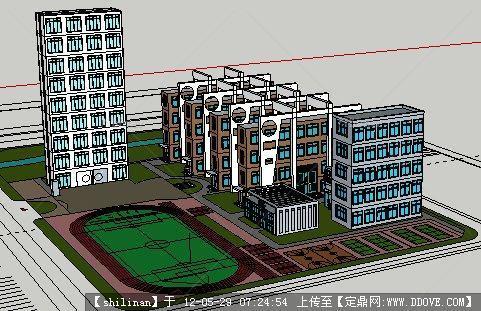 学校设计SU模型