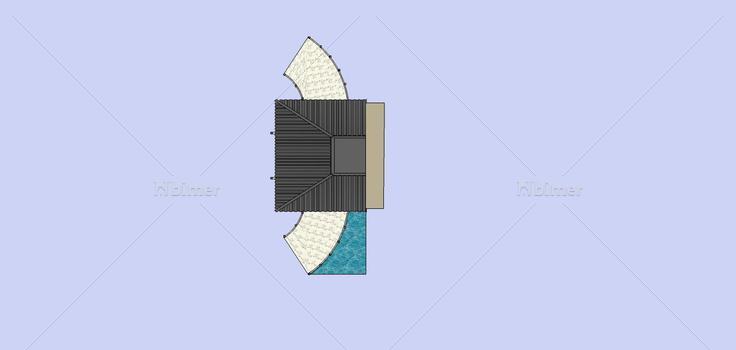 建筑构件-酒店门头(78324)su模型下载