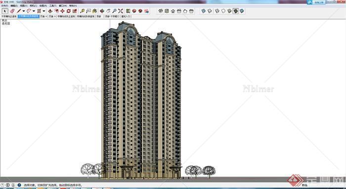 某居住高层住宅建筑设计SU模型