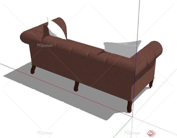 某客厅长形沙发设计su模型[原创]