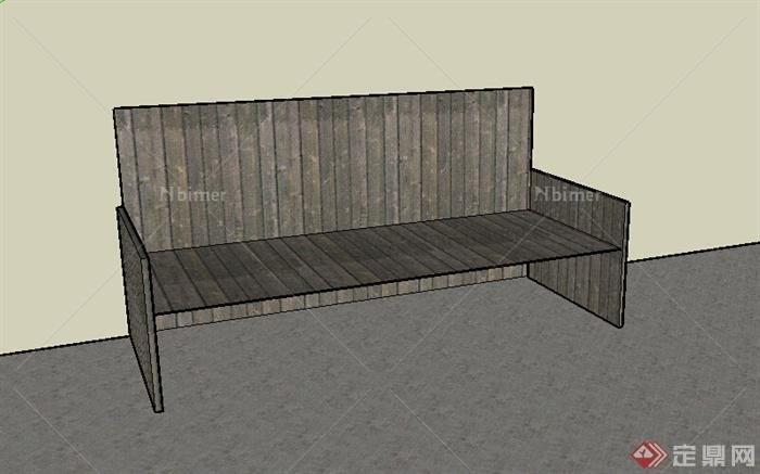 某室外坐凳设计SU模型参考