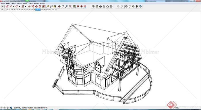某东南亚风格住宅建筑设计SU模型