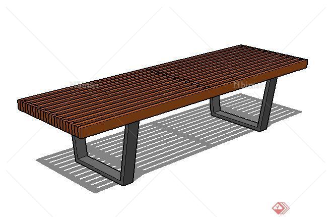 园林景观之现代风格坐凳设计su模型3